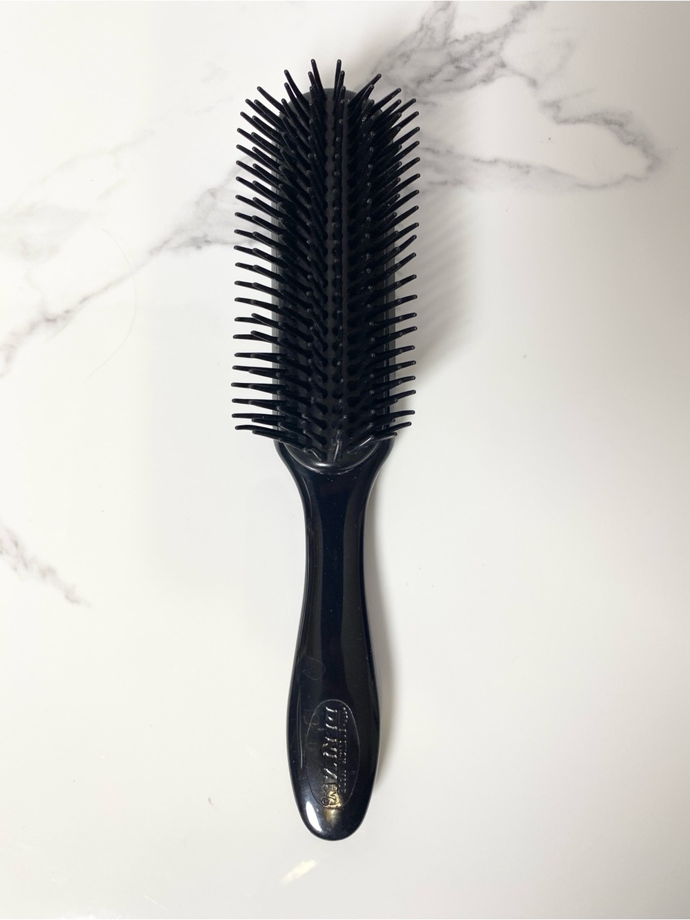 Vintage British Made Denman Hair Brush Black 8"